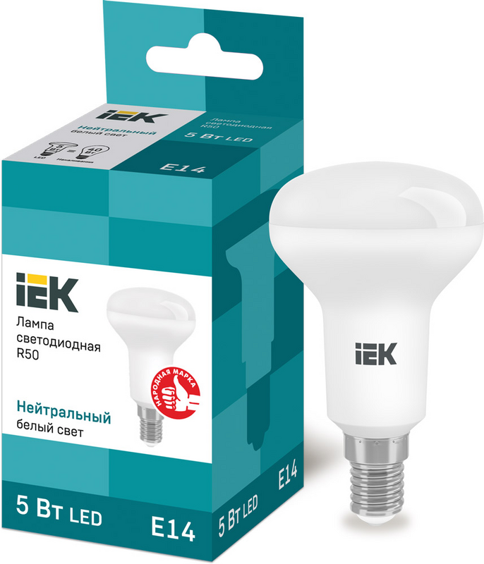 Лампа світлодіодна IEK (4606056442779) 5Вт, E14, 4000K